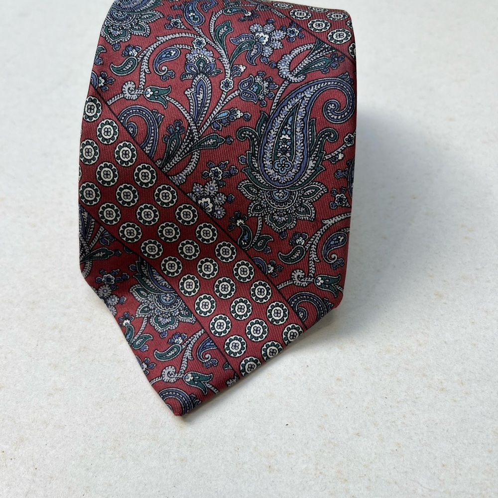 Christian Dior Paisley Red Tie Vintage